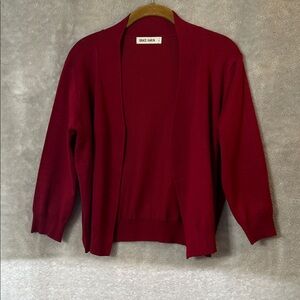 Grace Karin Women's Deep Red Open Front 3/4Sleeve Cardigan